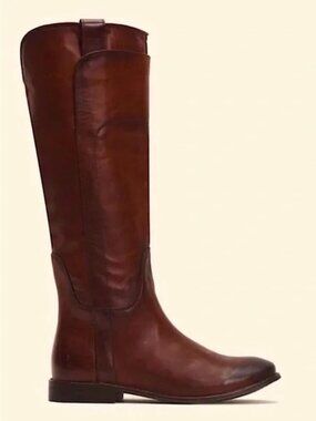 Frye Paige Leather Tall Riding Boots - Cognac